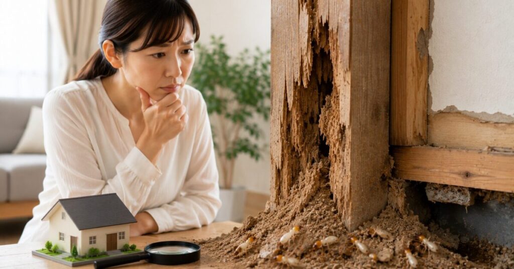 シロアリを放置すると家にどんな被害が出る?