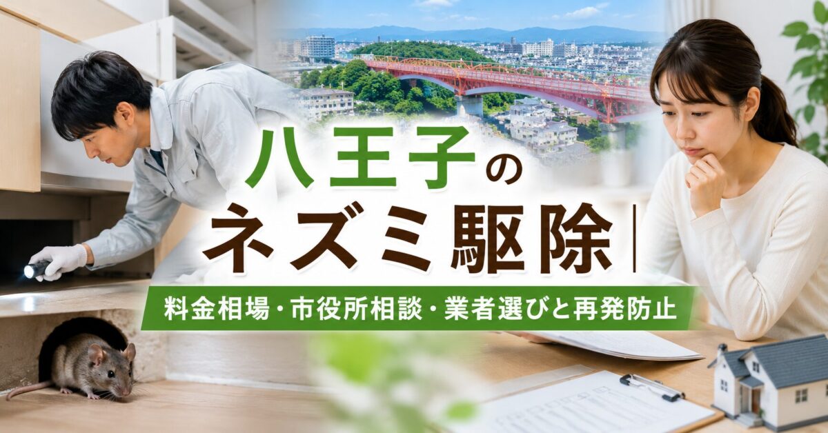 八王子のネズミ駆除｜料金相場・市役所相談・業者選びと再発防止