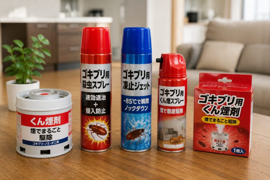 ゴキブリ駆除で使われる煙・霧タイプの商品例