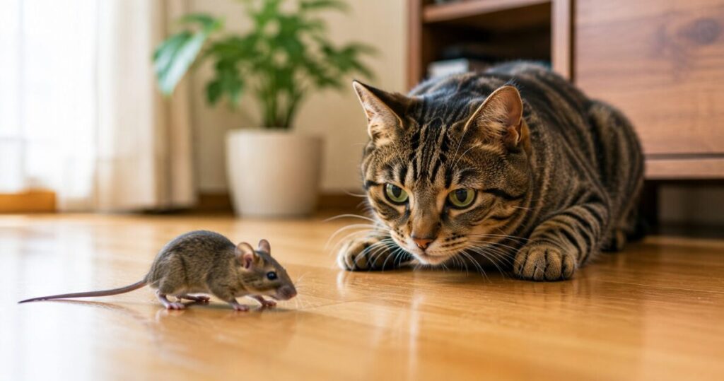 猫にネズミを捕まえさせるのは危険?注意したいリスク