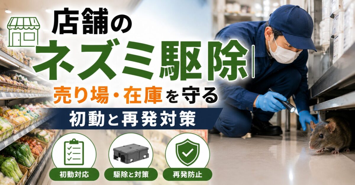 店舗のネズミ駆除|売り場・在庫を守る初動と再発対策