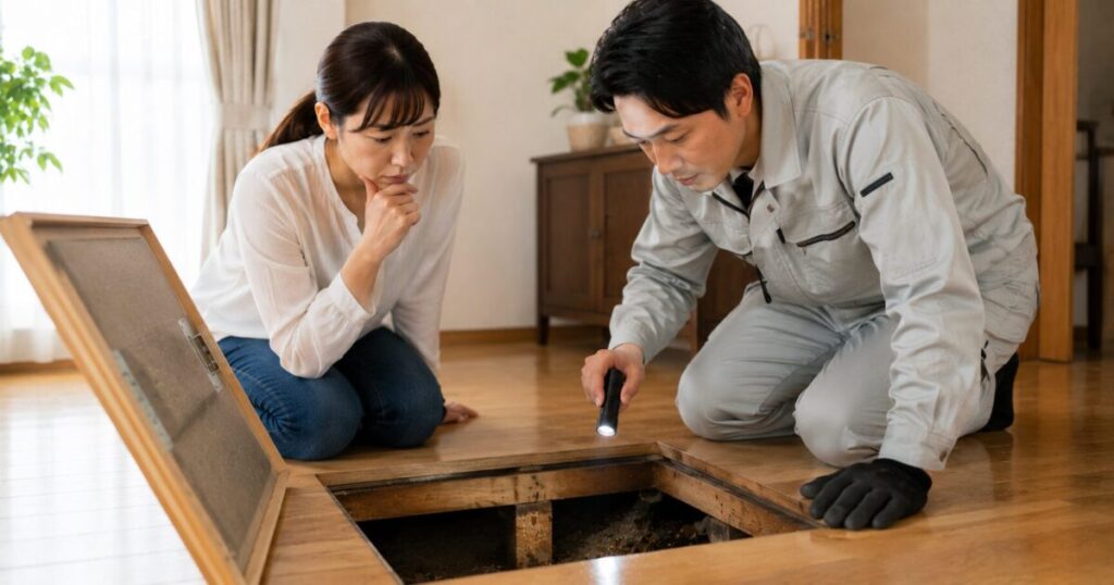 放置するか迷ったらシロアリ専門の相談先で床下確認を進める