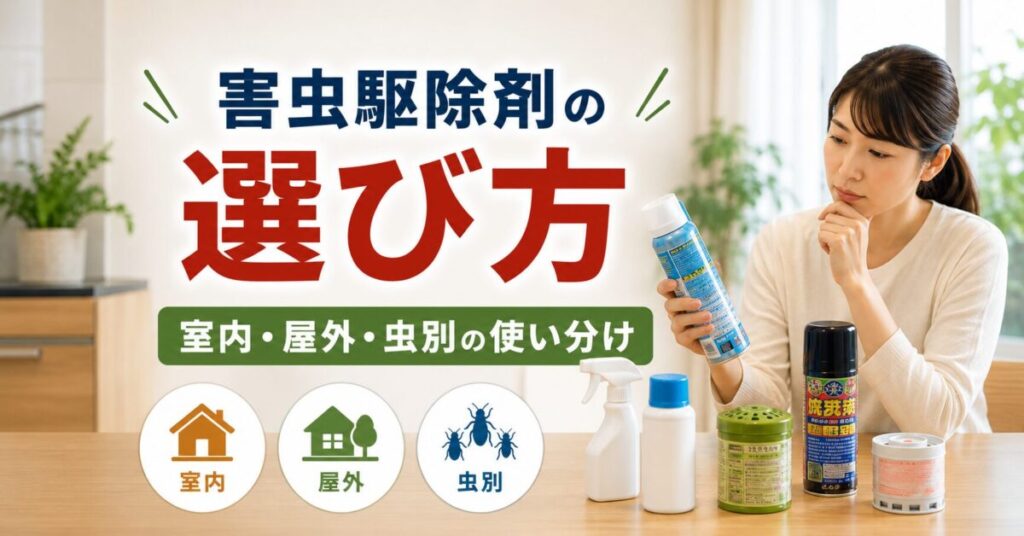 害虫駆除剤の選び方｜室内・屋外・虫別の使い分け