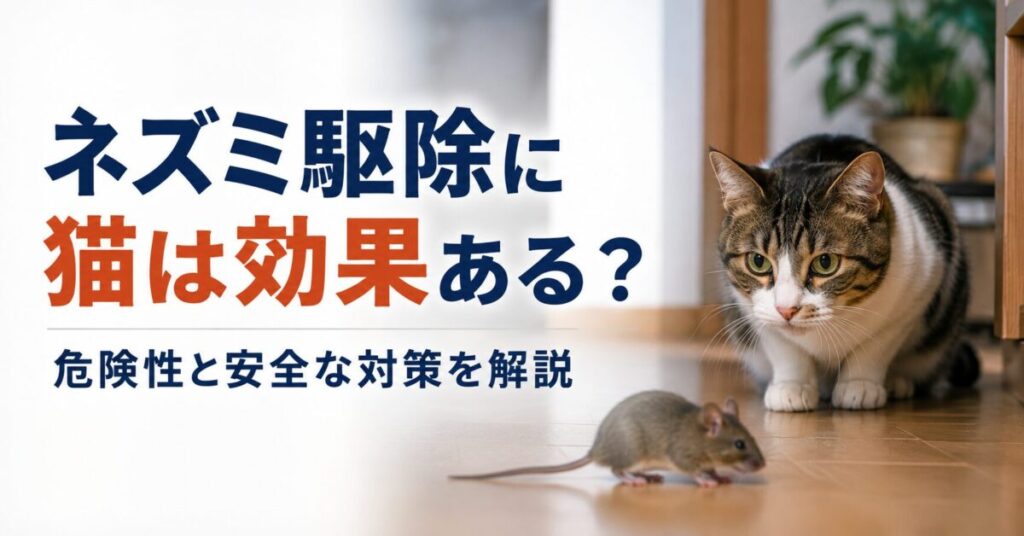 ネズミ駆除に猫は効果ある？危険性と安全な対策を解説