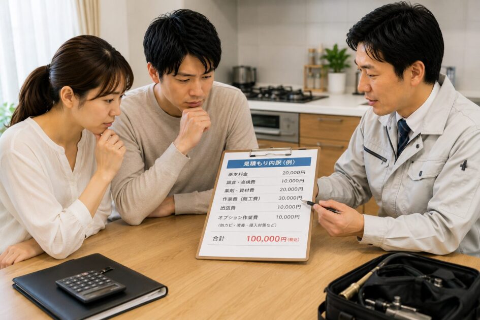 ゴキブリ駆除で10万円になる理由と見積もり内訳
