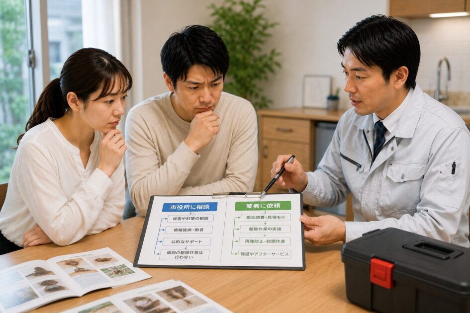 浜松の害虫駆除は市役所相談と業者依頼を分けて考える
