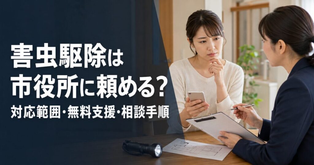 害虫駆除は市役所に頼める？対応範囲・無料支援・相談手順
