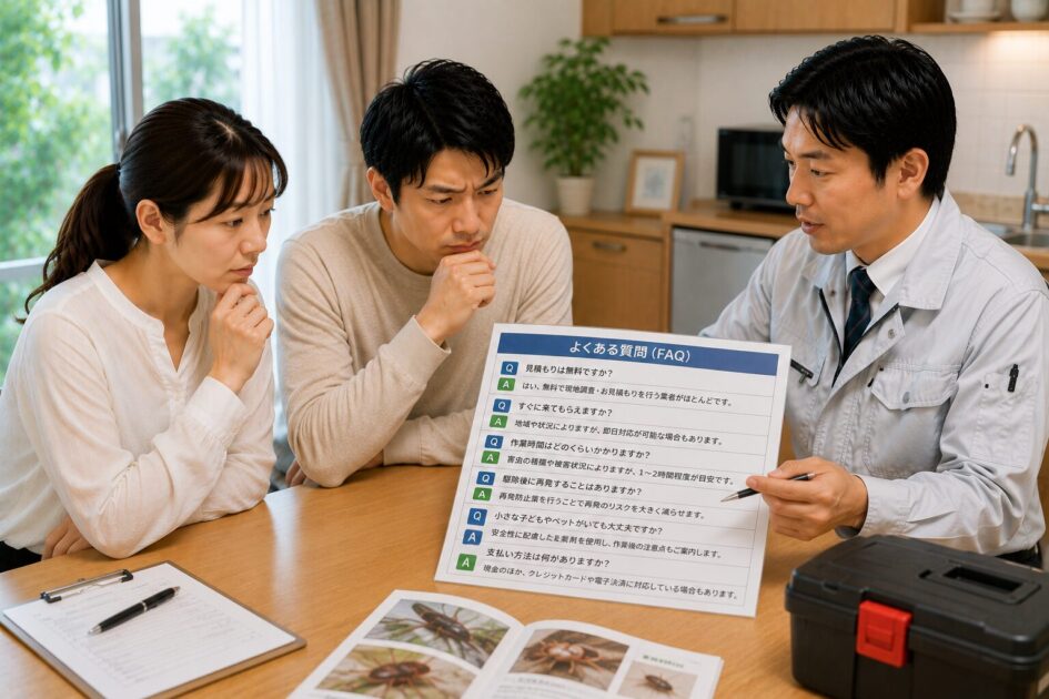 浜松の害虫駆除でよくある質問(FAQ)