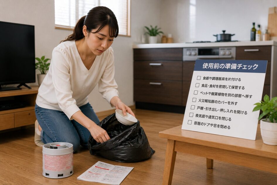 ゴキブリ駆除で煙を使う前の準備チェック
