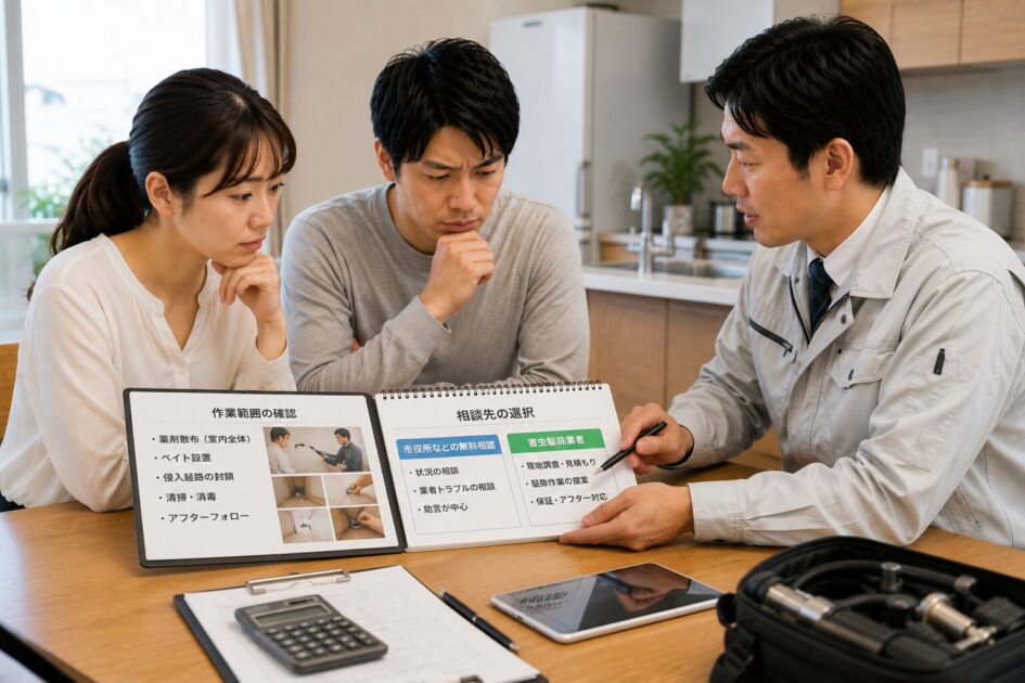 ゴキブリ駆除で10万円に迷ったら作業範囲と相談先を分けて判断する