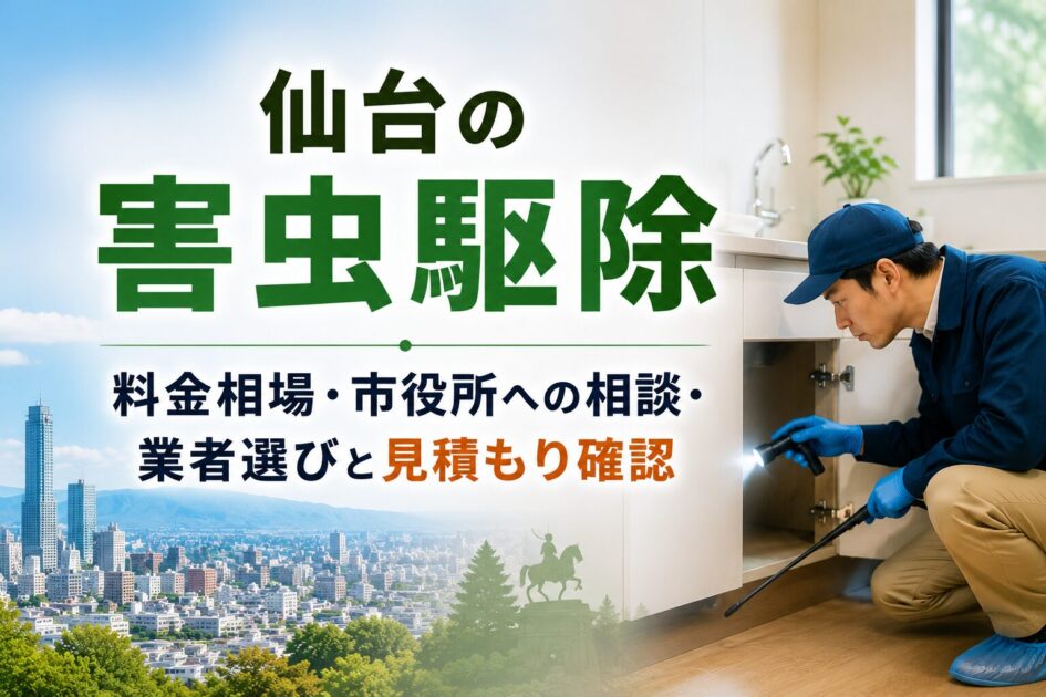 仙台の害虫駆除｜料金相場・市役所への相談・業者選びと見積もり確認