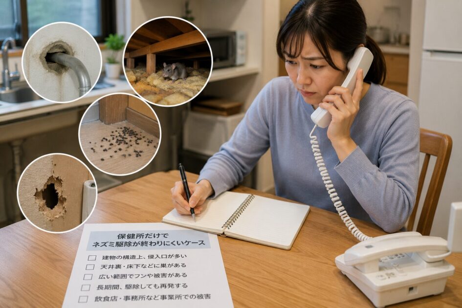 保健所だけでネズミ駆除が終わりにくいケース