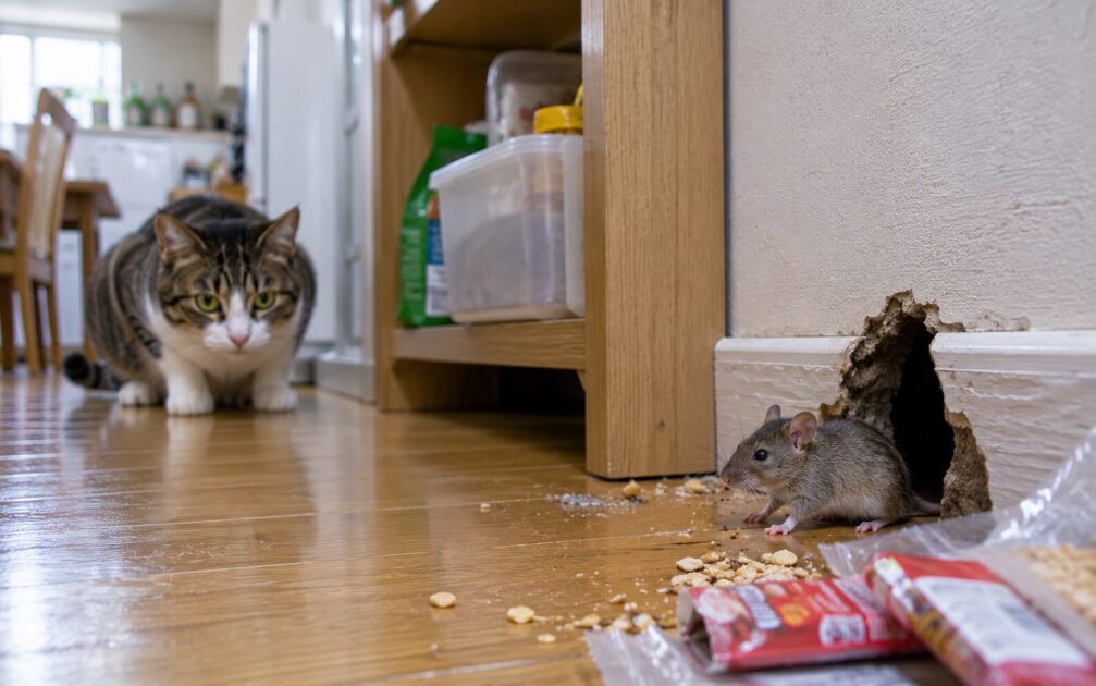 猫がいてもネズミが出る理由|侵入口と餌場が残っている
